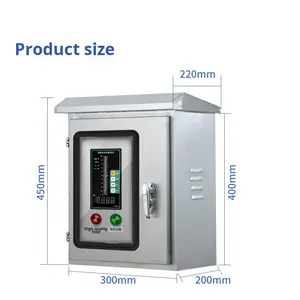 TAIHUA Capteur <span class=keywords><strong>de</strong></span> niveau <span class=keywords><strong>d</strong></span>'<span class=keywords><strong>eau</strong></span> en acier inoxydable étanche à la pluie IP68 Transmetteur submersible Boîte <span class=keywords><strong>de</strong></span> contrôle <span class=keywords><strong>d</strong></span>'alarme <span class=keywords><strong>Installation</strong></span> extérieure - Product Image 2