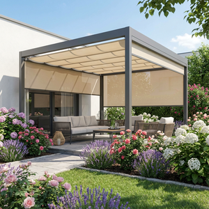 Pergola extérieure en aluminium avec toit à lames orientables, imperméable, auvent pare-soleil, gazebo bioclimatique, revêtement poudré, <span class=keywords><strong>abri</strong></span> pour <span class=keywords><strong>jardin</strong></span>, <span class=keywords><strong>terrasse</strong></span>, balcon - Product Image 2