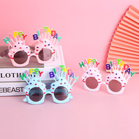 Neuartige Cupcake-Geburtstagsparty-Brillen Lustige Kuchenförmige Sonnenbrillen für Kinder und Erwachsene Geburtstagsparty-Geschenke Foto-Requisiten