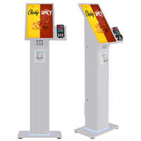 Kiosco de Autoservicio Táctil para Interiores de 15.6 y 21.5 Pulgadas, con Escáner QR y Impresora Térmica de Recibos para Pedidos y Pagos
