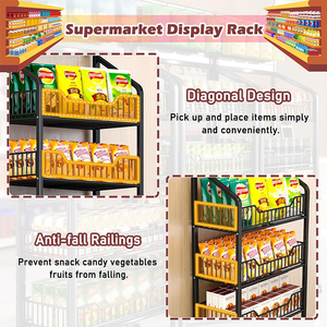 Kim loại snack hiển thị thực phẩm <span class=keywords><strong>Rack</strong></span> OEM Gia vị hiển thị giá siêu thị thiết bị thức ăn cho chó kệ trưng bày - Product Image 4