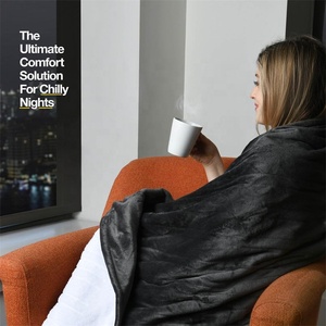 Home Heater Minky Flannel Sherpa 100% Polyester Plain American <strong>Quilted</strong> <strong>Bed</strong> Blanket Heating Electric <strong>Throw</strong> - Product Image 6