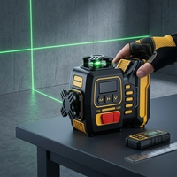 Niveau laser de précision industriel personnalisable DIY, classe 2, 12 lignes, lumière verte, batterie Li-Ion, auto-nivelant, pour la construction, réglable