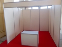 Comptoir pliant verrouillable en aluminium pour stand d'exposition, bureau d'accueil pour stand modulaire et salon professionnel