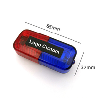 Lampe de signalisation de patrouille routière étanche IP68, rechargeable, lumière LED rouge et bleue, lampe d'épaule