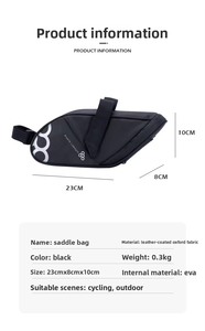 Bolsa para Sillín de Bicicleta, Resistente al Agua, para Ciclismo Todoterreno, Bicicleta de Carretera, Bicicleta de Montaña, Ligera, para Herramientas y Equipos, con Forro Interior - Product Image 4