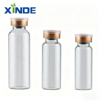 Botol Kaca Bening Grosir dengan Penutup Karet 1ml 2ml 5ml Botol Kaca Mini Cetak Sablon untuk Obat dan Infus