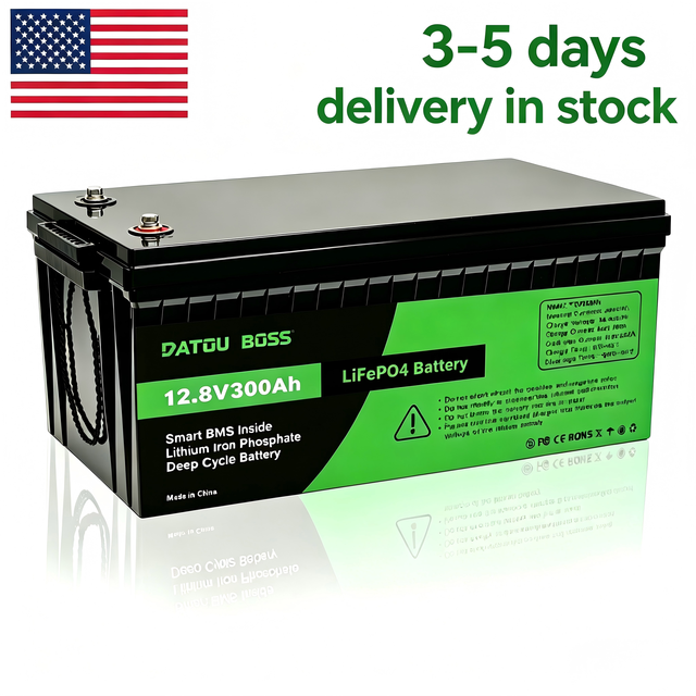 EU STOCK DATOU BOSS 12V 300Ah LiFePO4 Battery with 200A BMS, Deep Cycle Lithium Battery Built-in Bluetooth & Low Temp Protection