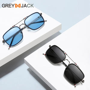 Lunettes de soleil unisexes Greyjack, monture en métal TR, lentilles TAC, protection UV400, type 3, pare-soleil, couleur marron, S31486 - Product Image 4