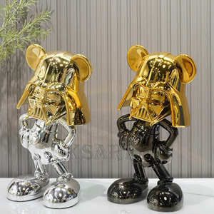 <span class=keywords><strong>Skeleton</strong></span> <span class=keywords><strong>Mickey</strong></span> điêu khắc mạ trang trí tùy chỉnh lớn bạc Chuột nhựa trang trí trong nhà vàng sợi thủy tinh - Product Image 5