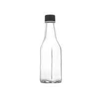 Bouteille en verre carrée transparente pour sauce chili, 100ml, 150ml, 250ml, avec couvercles en plastique – Vente en gros