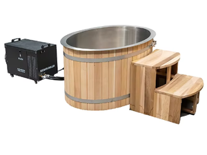 Baignoire de massage spa autoportante pour athlètes, en acier inoxydable 304, pour bain froid, avec refroidisseur 1HP, en cèdre rouge, pour 1 personne, en promotion - Product Image 2