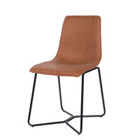 Chaise de salle à manger moderne en cuir vintage pour la cuisine, nouveau design, meubles pour le salon et la maison en PU