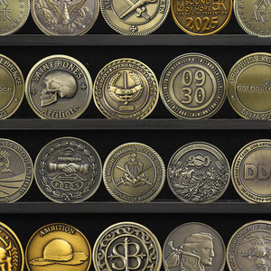 Gepersonaliseerde munten van metaal (zinklegering), op maat gemaakt door de fabrikant, collectie, 3D-logo, messing geplateerd, herdenkingsmunt als souvenir - Product Image 1