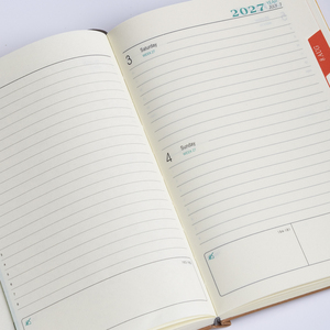 Agenda de planification avec reliure cousue, version anglaise, calendrier annuel, mois, <span class=keywords><strong>semaine</strong></span>, efficacité au travail - Product Image 6