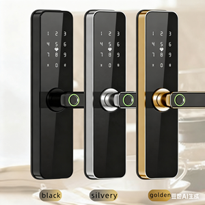OEM ODM ขายส่ง สมาร์ทล็อคประตู Tuya/TTlock WIFI ระบบเข้าออกไร้กุญแจ ดิจิตอล สแกนลายนิ้วมือ อลูมิเนียม ไม้ เมมโมรี่การ์ด FM-028 สำหรับบ้าน รุ่น Wood - Product Image 2