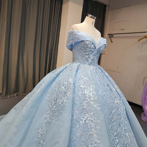 Lsany226 Sky Blue Ball Gown Sweetheart Quinceanera Dresses <b>16</b> Party Princess Appliques Lace Beads Flowers <b>Birthday</b> Vestidos De - Product Image 6