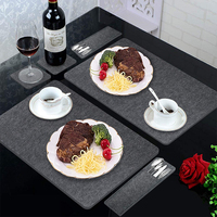 Meilleure vente, grand set de table en feutre avec sous-verres et porte-couverts