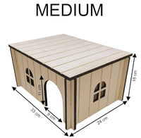 Maison pour animaux de compagnie en bois parfaite 33x16x24cm pour cochons d'Inde lapins rats hérissons pygmées boîte de nidification rapide pour animaux animaux de compagnie meubles