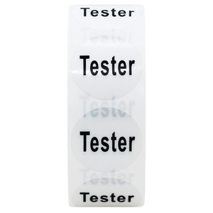 Hybsk 20Mm Vòng Trong Suốt Mỹ Phẩm <span class=keywords><strong>Tester</strong></span> Nhãn Tổng Số 500 Dính Dán Mỗi Cuộn - Product Image 2