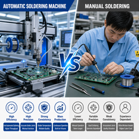 Robot de soudage automatique Guangxin nouvelle génération haute précision 4 axes 1000W avec alimentation automatique en étain pour assemblage électronique de cartes de circuits imprimés THT