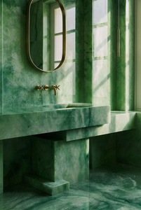 Dalle de quartzite <span class=keywords><strong>Charlotte</strong></span> vert émeraude naturelle, transparente et rétroéclairée, pour comptoirs, dessus de vanité et murs - Product Image 4