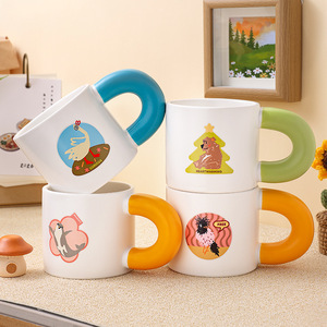 แก้วเซรามิก 330 มล. ลายการ์ตูน พิมพ์ลายสกรีน สำหรับเป็นของขวัญ ใช้ได้ทั่วไป - Product Image 1