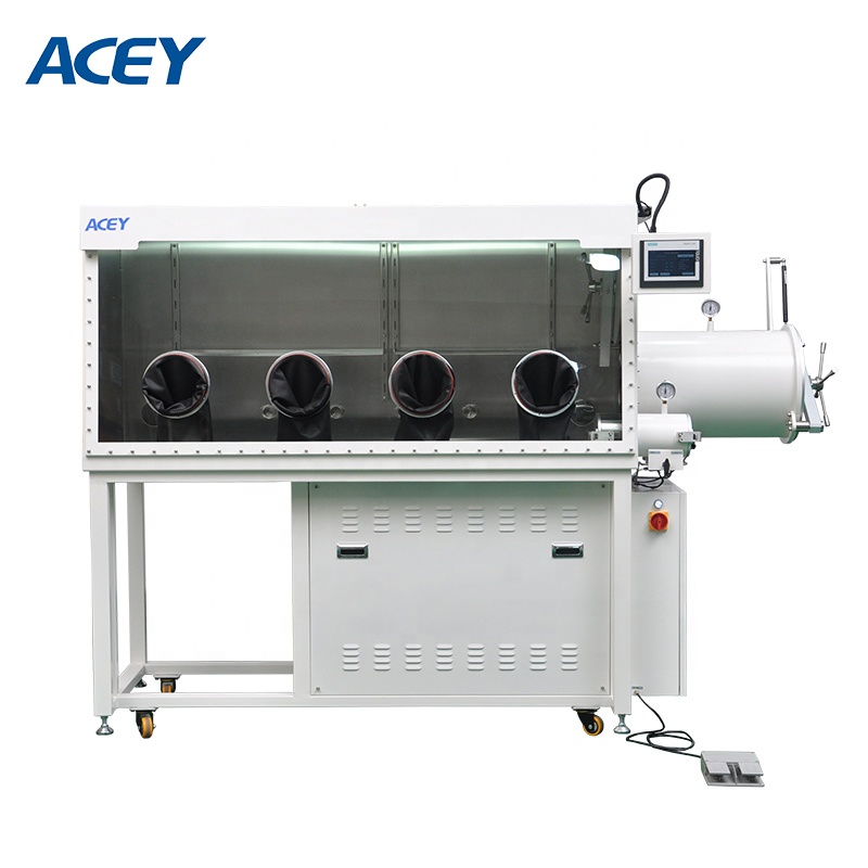 Лабораторный вакуумный большой перчаточный ящик с системой очистки газа (H2O & O2< 1ppm) и цифровым управлением