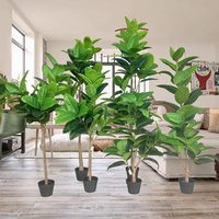 Arbres artificiels en gros pour la maison, la décoration de bureaux et d'hôtels : Bananiers et figuiers à feuilles de violon artificiels de haute qualité pour l'aménagement paysager.