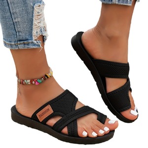 Sandalias Planas Casuales de Verano 2026 para Mujer, Talla Grande 43, Estilo Europeo Americano, Suela de Goma, Parte Superior de Malla - Product Image 6