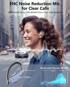Auricolari Wireless YYK-Q63 con Custodia di Ricarica a Display Digitale, Oltre 20 Ore di Riproduzione, Stile Sportivo Retrò Nero JL - Product Image 3