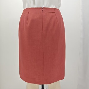 ALBBSUIT009 Conjunto de Traje para Mujer, Estilo Vintage, Blazer Corto con Cuello de Solapa, Falda hasta la Rodilla con Botones, Color Rojo Coral, Forrado, 100% - Product Image 6