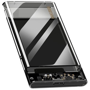 2.5 In USB 3.0 <b>External</b> Hard Drive Enclosure Transparent Plastic Case For SATA HDD <b>SSD</b> - Product Image 2