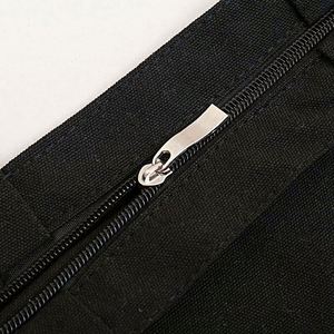 Sac fourre-tout en toile de coton noir personnalisé, pliable, réutilisable, vierge, avec logo, pour la vente en gros - Product Image 5
