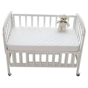 Newborn Cot Fitted Bed Pad Sheet Baby Waterproof Crib Bamboo Terry Mattress Protector