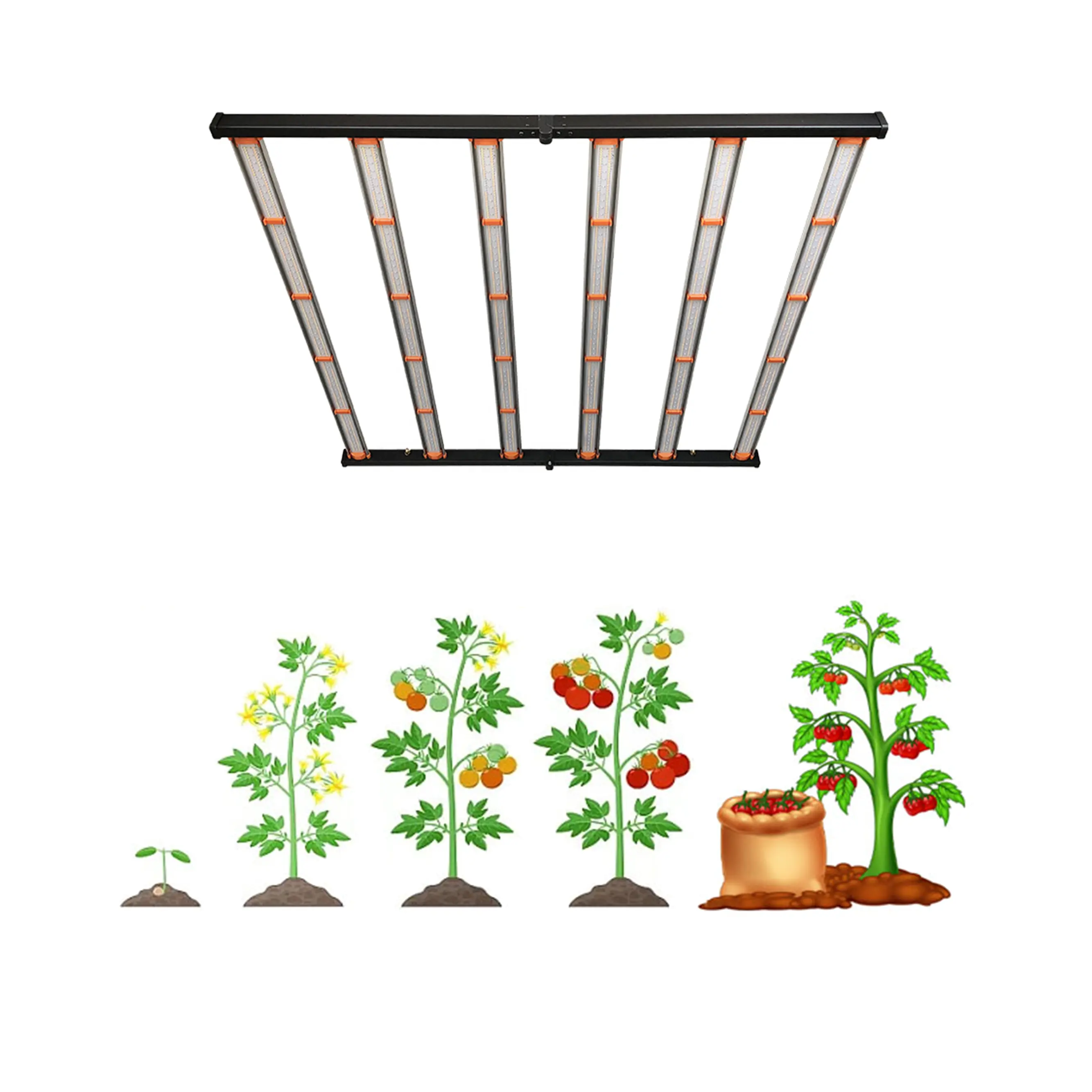 Индивидуальные 720 Вт, высокий PPFD, светодиодная лампа для выращивания растений, цветная лампа для выращивания гидропонных теплиц в помещении