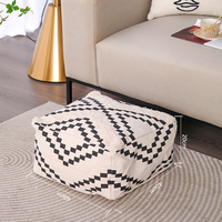 Coussin de sol marocain en gros pouf avec housse lavable amovible, pour sièges de salon, commande en gros personnalisée