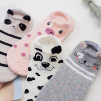 Vente en gros de nombreux modèles de chaussettes à oreilles d'animaux mignons pour filles Cartoon pour dame coton pour femmes
