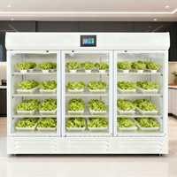 Sistema de Cultivo Inteligente de Tres Puertas, Equipo Hidropónico Interior con Control por Aplicación/Pantalla Táctil y Diseño Contemporáneo