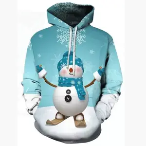 Kunden spezifische Weihnachts Hoodie Digital Printed Sweet Style Atmungsaktive Sportswear Casual 2XL XL Größe Hergestellt Modemarke