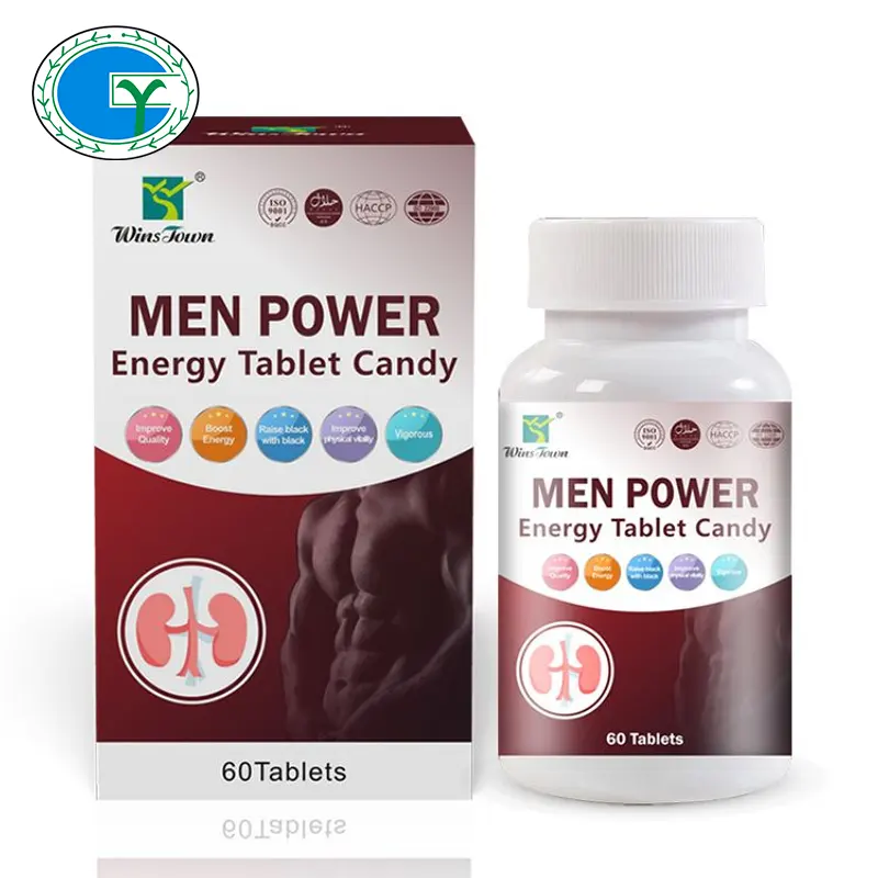 Tabletas de energía para hombre, tabletas de potencia de refuerzo Natural OEM, píldora de hierbas que mejora la energía, suplemento dietético, cápsulas de Maca