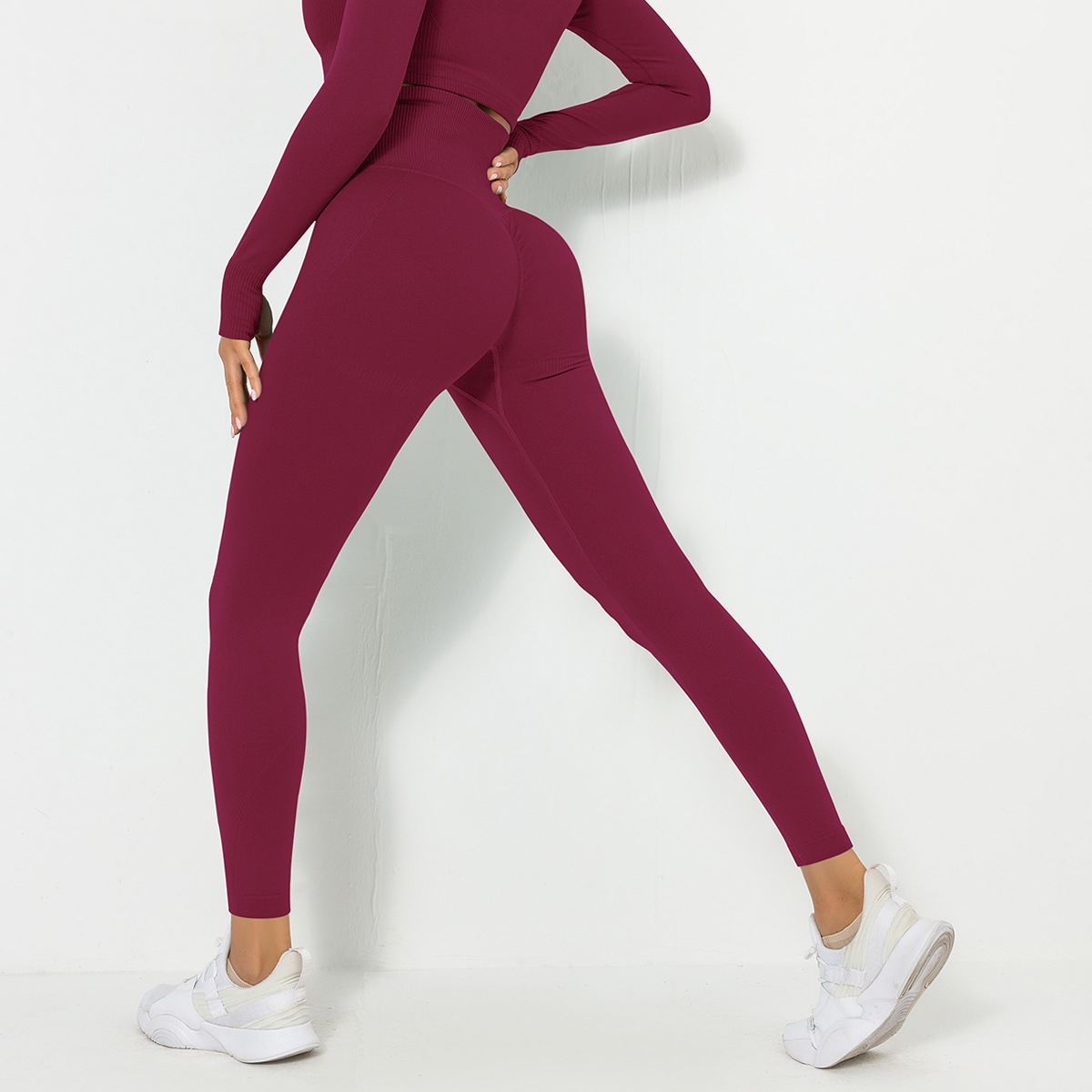 6095 waist trousers-wine red