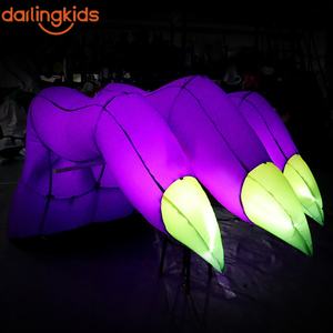 Mascotte géante gonflable monstre, créatures de dessin animé avec cornes et sourires pour fêtes d'enfants, événements commerciaux, Halloween, cabines photo - Product Image 5