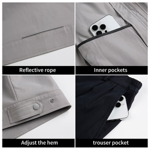 Conjunto de Ropa de Trabajo Resistente 100% Poliéster, Antiarrugas, Uniformes para Trabajadores de Garajes, Chaquetas y Pantalones para Hombre - Product Image 3