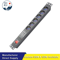 Bloc multiprise industriel 6 prises PDUPDU, norme UE 16A, en alliage d'aluminium, avec bornier enfichable, indice de protection IP44