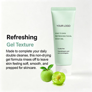 Gel nettoyant visage rafraîchissant OEM Kind Skin, hypoallergénique, non comédogène, sans cruauté, élimine en douceur les huiles de surface, soin du visage - Product Image 4
