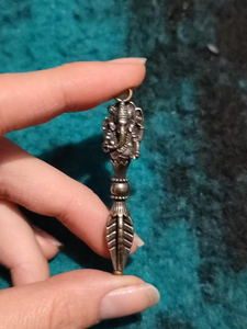 Charme de pilon <span class=keywords><strong>Talisman</strong></span> en cuivre Ganesha Wealth-pendentif porte-clés et collier, figurine de collection vintage non électrique - Product Image 6