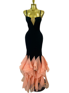 Vestido Largo de Verano para Mujer, Estilo Simple y Recto, Elegante, Color Rosa, Escote Bajo, con Sujetador Incorporado, Secado Rápido, Estilo Natural, para Fiesta o Vacaciones - Product Image 1