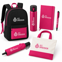 Ensemble Cadeau d'Entreprise Personnalisé avec Logo Imprimé en Sérigraphie : Sac à Dos, Polo, Bouteille d'Eau, Carnet – Idéal pour les Expositions