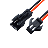 JST SM 2 3/4Pin ضوء LED/تجعيد موصل محطة تسخير ، PVC الذكور الإناث المكونات الإلكترونية